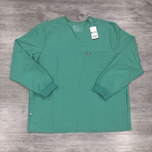 Figs Green Long Sleeve Tee Soft Cotton Blend
